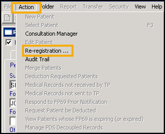 Registration - Action - Re-registration